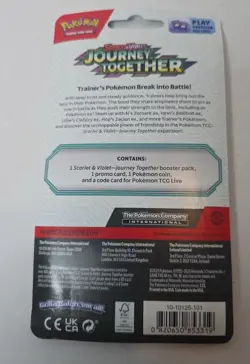 1 Pokemon TCG Journey Together Scraggy Booster Checklane Blister Pack Sealed - Image 2