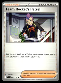 Team Rocket's Petrel 207/217 Uncommon Ascended Heroes Pokemon Near Mint - Image 1