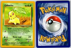 Chikorita 54/111 Common Neo Genesis Pokemon Unlimited NM - Image 3