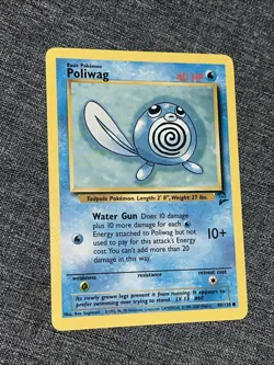POLIWAG 88/130 - VINTAGE WOTC Pokemon Card - BASE SET 2 - NM - Image 1