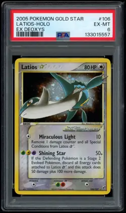 Latios Gold Star 106/107 PSA 6 - EX DEOXYS - REGRADEU - Pokemon Card - Image 1