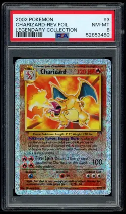 Charizard 3/110 Legendary Collection Reverse PSA 8 - Gem Mint - Pokemon Card - Image 1