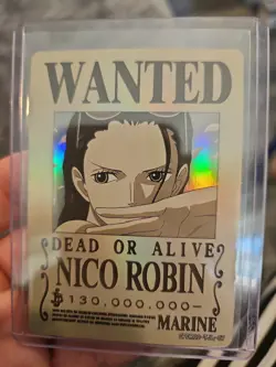 Nico Robin One Piece Wanted Dead or Alive Card OPC1202-TJL-07 Holo - Image 1