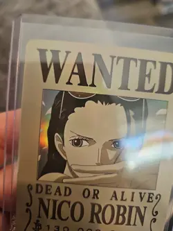 Nico Robin One Piece Wanted Dead or Alive Card OPC1202-TJL-07 Holo - Image 2