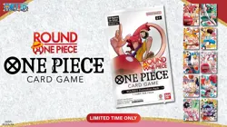 One Piece x Round 1 Promo Pack Presale - SET OF 10 PACKS One Piece Trading Cards - Image 1
