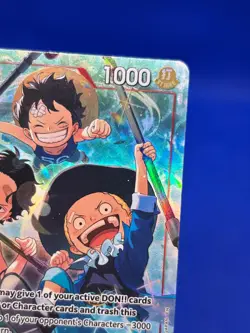 One Piece Carrying On His Will Ace & Sabo & Luffy OP13-007 Alternate Alt Art NM - Image 4