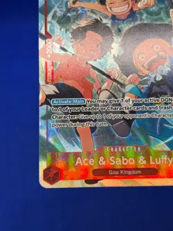 One Piece Carrying On His Will Ace & Sabo & Luffy OP13-007 Alternate Alt Art NM - Image 5