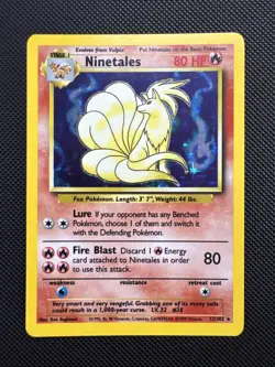 Ninetales 12/102 Holo Rare Pokemon 1999 Unlimited Base Set LP #41 - Image 1