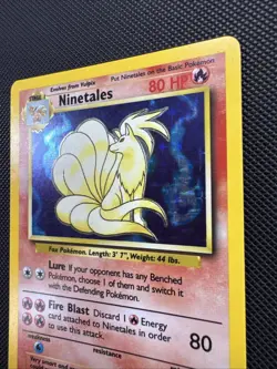 Ninetales 12/102 Holo Rare Pokemon 1999 Unlimited Base Set LP #41 - Image 3