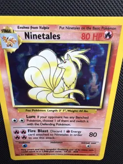 Ninetales 12/102 Holo Rare Pokemon 1999 Unlimited Base Set LP #41 - Image 4