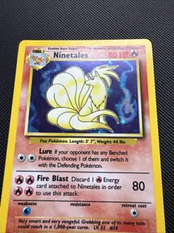 Ninetales 12/102 Holo Rare Pokemon 1999 Unlimited Base Set LP #41 - Image 5