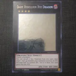 Yu-Gi-Oh! Dark Rebellion Xyz Dragon NECH-EN053 Ghost Rare Rare 1st Ed Holo EN - Image 1