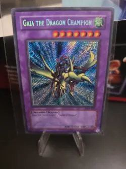 Yugioh TCG Gaia The Dragon Champion LOB-125 Secret Rare MP - Image 1