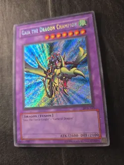 Yugioh TCG Gaia The Dragon Champion LOB-125 Secret Rare MP - Image 3