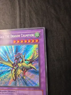 Yugioh TCG Gaia The Dragon Champion LOB-125 Secret Rare MP - Image 5