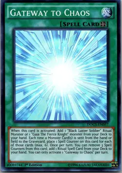 Gateway to Chaos DOCS-EN057 Super Rare Dimension of Chaos Yu-Gi-Oh LP - Image 1