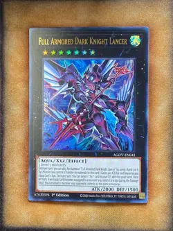 Yugioh Full Armored Dark Knight Lancer AGOV-EN041 Ultra Rare 1st Ed NM - Image 1
