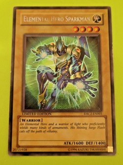 Yu-Gi-Oh Elemental Hero Sparkman Limited Edition Secret Rare EHC2-EN001 - Image 1