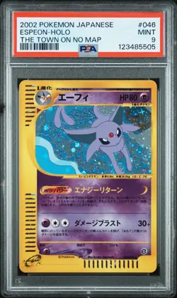 2002 POKEMON JPN THE TOWN ON NO MAP #046 ESPEON-HOLO PSA 9 - Image 1
