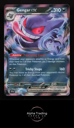 Gengar ex 104/162 Double Rare Temporal Forces Pokemon Holo Near Mint - Image 1