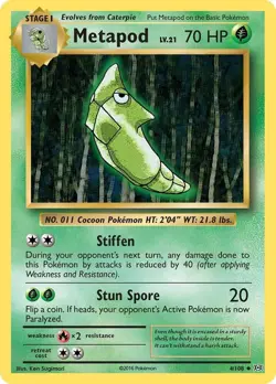Pokemon - Metapod - 4/108 - Evolutions - NM/M - Image 1