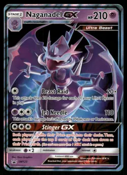 Pokemon Cards Naganadel GX SM125 Sun & Moon Promo LP - Image 1