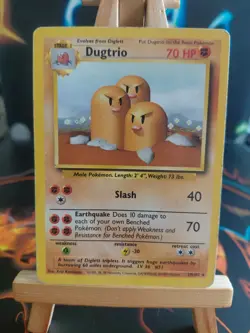 Pokemon TCG Dugtrio Base Set 19/102 Regular Rare Unlimited Non-Holo Card - Image 1