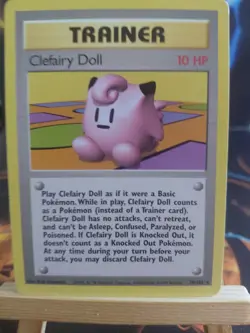 WOTC Pokemon TCG Clefairy Doll Trainer Base Set, Card 70/102, Rare - Image 1