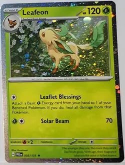 Fart Swirl 🌀 Leafeon 005/131 Cosmos Holo Rare Pokemon TCG ✨ Promo - Image 1
