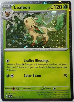 Fart Swirl 🌀 Leafeon 005/131 Cosmos Holo Rare Pokemon TCG ✨ Promo - Image 2