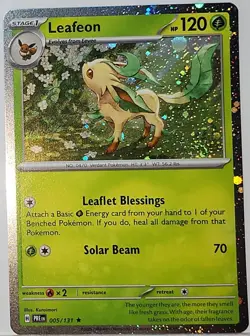 Fart Swirl 🌀 Leafeon 005/131 Cosmos Holo Rare Pokemon TCG ✨ Promo - Image 3