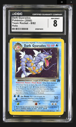 pokemon team rocket unlimited dark garados cgc 8 - Image 1