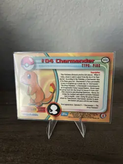 Topps Pokemon Charmander #04 TV Animation Edition Non Foil Card - Blue Logo - NM - Image 2