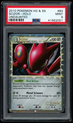 Scizor Prime 84/102 HGSS Undaunted PSA 9 - Pokemon Card - Image 1