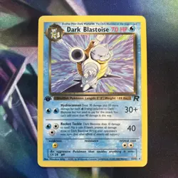 LP+ Dark Blastoise Dark Wartortle Squirtle 1st Edition Rocket Non Holo Pokemon - Image 2