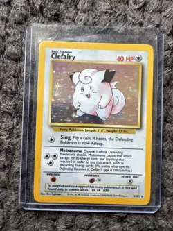 Pokemon TCG Base Set Clefairy Holo Card 5/102 - Image 1
