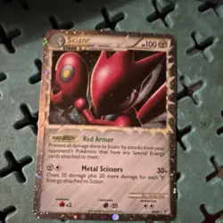 Pokemon Scizor Holo Rare 100 HP Undaunted 6/90 English 2010 Stage 1 - Image 1