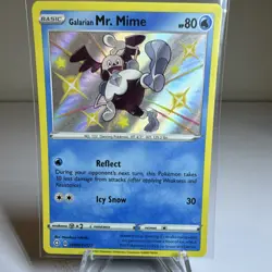 Pokemon Galarian Mr. Mime SV020/SV122 Shining Fates Shiny Vault Shiny Holo Rare - Image 1