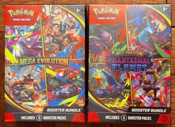 POKEMON MEGA EVOLUTION & PHANTASMAL FLAMES BOOSTER BUNDLE LOT - Image 1