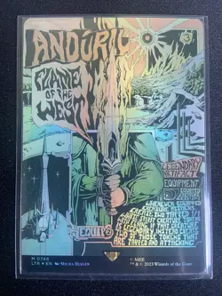 Anduril Flame of the West | NM Foil Borderless Poster | Lord of the Rings MTG - Image 1