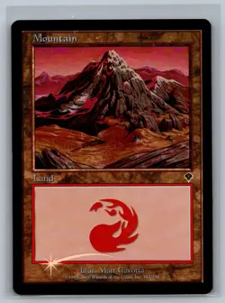 Magic The Gathering Odyssey Mountain #343/350 Foil Land MTG TCG CCG - Image 1