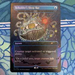 MTG Beholder’s Sleep Ray [Stifle] FOIL Secret Lair Drop Dungeons & Dragons NM - Image 1