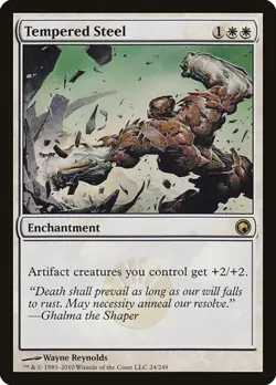 1x Tempered Steel LP Eng MTG - Scars of Mirrodin - Image 1