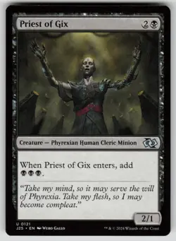 Priest of Gix Uncommon Foundations Jumpstart 121 Magic: The Gathering NM - Image 1