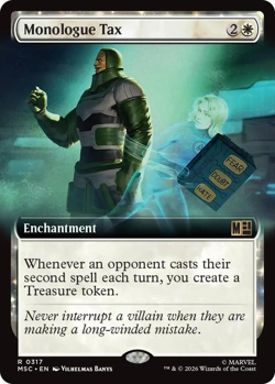 Monologue Tax (Extended Art) - Commander: Marvel Super Heroes (MSC) - Image 1