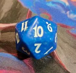 Scourge Spindown Life Counter D20 Dice MTG Magic: the Gathering Blue Speckled - Image 2