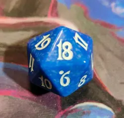 Scourge Spindown Life Counter D20 Dice MTG Magic: the Gathering Blue Speckled - Image 3