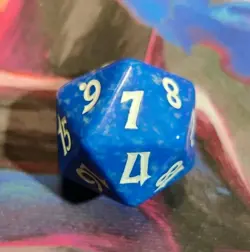 Scourge Spindown Life Counter D20 Dice MTG Magic: the Gathering Blue Speckled - Image 4