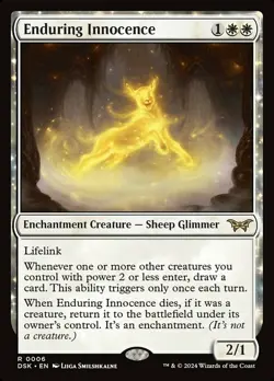 MTG Enduring Innocence - Foil, Duskmourn: House of Horror, Lightly Played, Engli - Image 1