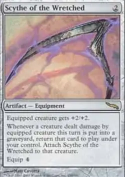MTG Scythe of the Wretched, Mirrodin, Damaged, English - Image 1